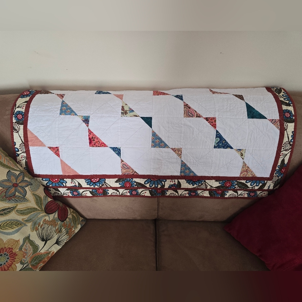 Handmade Patchwork Lap Quilt - Picture 3 of 4